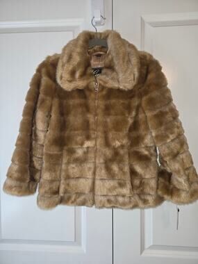 Guess Blondie Y2K Style Faux Fur Jacket Size Small NWT